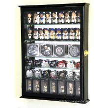 Mini Bobble Head Minifigure Hockey Puck Mini Stanley Cup Trophies Display Case Cabinet Adjustable Shelves